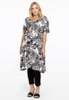 Dress A-line zip JARDIN - white