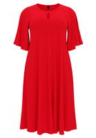 Dress A-line circle sleeve DOLCE - red  - #4