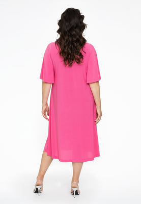 Dress A-line circle sleeve DOLCE - pink - #3