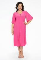 Dress A-line circle sleeve DOLCE - pink - #2