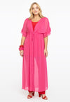 Cardi-dress frilled sleeve VOILE - pink