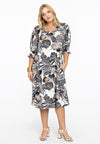 Dress smocked cuff JARDIN - white