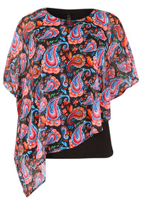 Tunic asymmetric PAISLEY - black - #2