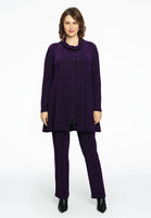 Cardigan wide bottom LUREX - purple  - #1