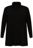 Pullover high neck RIB - black 