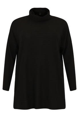 Pullover high neck RIB - black  - #2