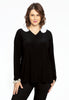 Shirt with pearl collar DOLCE - black 