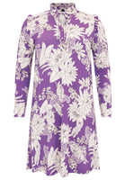 Dress grandad collar PAULINA - purple  - #4