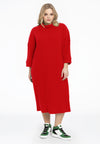 Pullover-dress RIB - red 