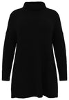 Pullover knit high neck - black - #4