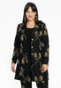 Blazer long LUREX FLOWER - black 