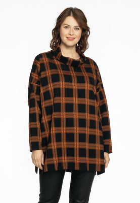 Pullover turtle neck CHECK - black  - #1