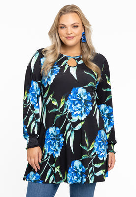 Tunic wide bottom AQUAREL - blue - #1