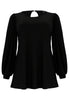 Tunic flare puff sleeve DOLCE - black - #4