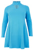 Tunic wide bottom collar DIAGONAL - light blue - #4