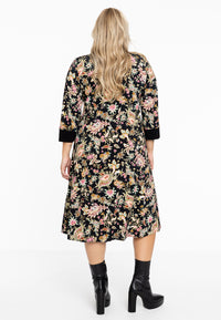 Taped A-line dress PAISLEY - black - #3