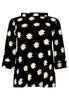 Shirt A-line Turtle neck DAISY - black  - #4