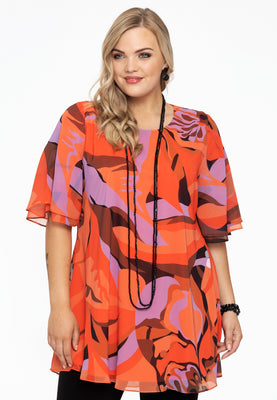 Wijde blouse KAE - orange  - #1