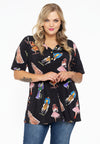 Tunic flare buttoned DOLLS - black