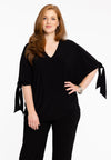 Blouse V-neck bows DOLCE - black