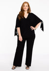 Blouse V-neck bows DOLCE - black