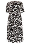Dress front zipper LEAVES - black - #4