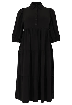 Dress puff sleeve DOLCE - black  - #3