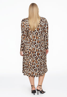 Cardigan puff sleeve LEOPARD - light brown - #3