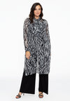 Blouse long jabot ZEBRA - black