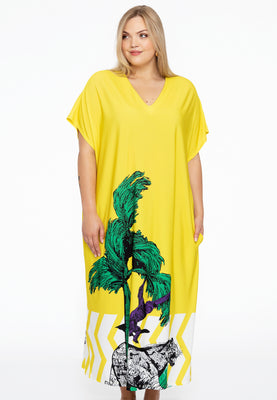 Kaftan-dress TIGER - yellow - #1