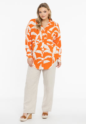 Blouse oversized PALM TREE - orange  - #2