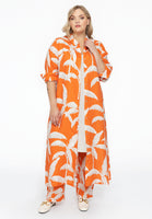 Blouse long PALM TREE - orange  - #5