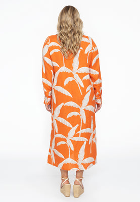 Blouse long PALM TREE - orange  - #3