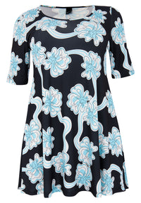 Tunic wide bottom CALYPSO - black - #4
