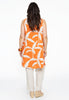 Dress A-line PALM TREE - orange  - #3