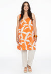 Dress A-line PALM TREE - orange 