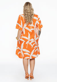 Dress collar PALM TREE - orange - #3