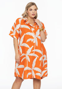 Dress collar PALM TREE - orange - #1