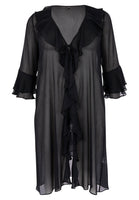 Cardi-blouse frilled VOILE - black - #3