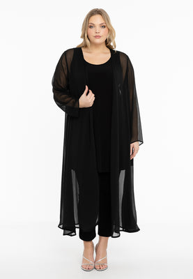 Cardigan long voile - black  - #2