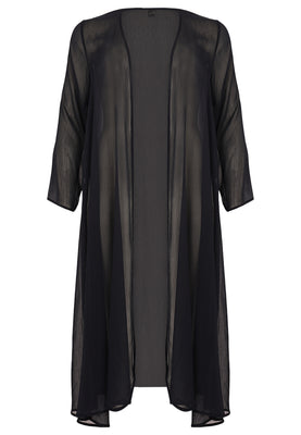 Cardigan long voile - black  - #4