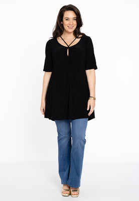 Tunic wide bottom strings DOLCE - black  - #2