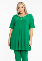 Tunic wide bottom strings DOLCE - green - #1