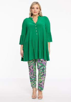 Tunic frilled long DOLCE - green  - #5