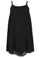 Dress spaghetti VOILE - black  - #1