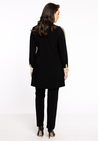 Tunic Wide Bottom Contrast Lines DOLCE - black - #3