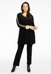 Tunic Wide Bottom Contrast Lines DOLCE - black - #2