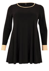 Tunic Wide Bottom Contrast Lines DOLCE - black - #4