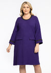 Dress Frontpocket BOUCLE - purple 