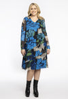 Dress Frilled ARDENNES - blue